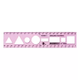 Sablon vonalzó OPTIMA pink 20cm
