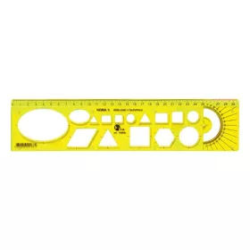 Sablon vonalzó OPTIMA hajlékony sárga 30cm