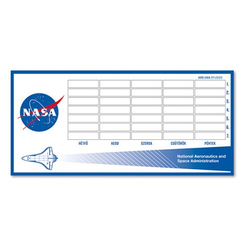 Órarend ARS UNA egylapos kétoldalas NASA