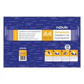 Füzetborító NEBULO A/4 öntapadós sima 10 darabos