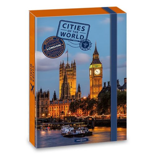 Füzetbox ARS UNA A/4 Cities-London naplementés