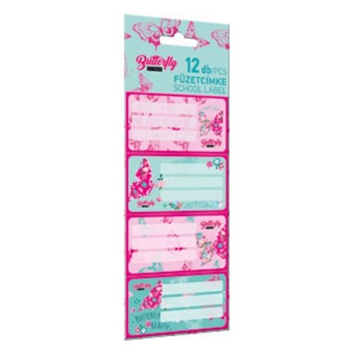 Füzetcímke LIZZY CARD  Lollipop Cute Butterfly 12 db címke/csomag