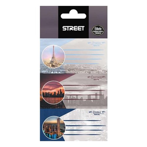 Füzetcímke STREET Around the world 9 címke/csomag