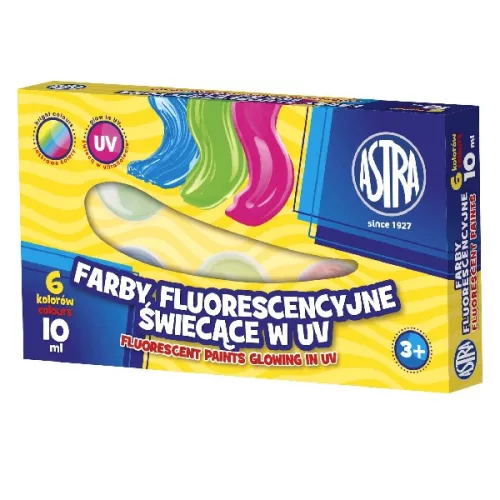 Dekorfesték ASTRA fluoreszkáló színek 6 darabos