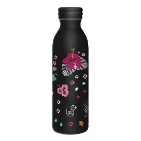 Kulacs duplafalú ARS UNA fém 600 ml Black Hibiscus