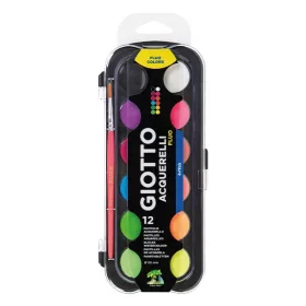   Vízfesték GIOTTO Aquarelli 30 mm fluoreszkáló színek 12 darabos