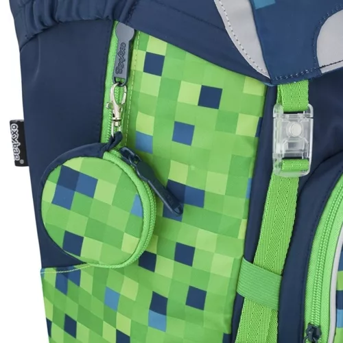 Iskolatáska szett OXY Sky 4 részes Gamer tolltartóval, tornazsákkal és cserélhető matricával