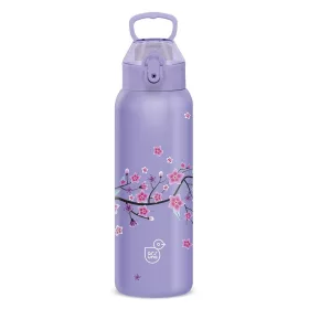  Kulacs duplafalú ARS UNA 3D fém BPA-mentes 700 ml Snow Flower-Purple