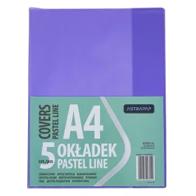   Füzetborító ASTRA PAP A/4 bújtatós pvc neon pasztell színek 5 db/csomag