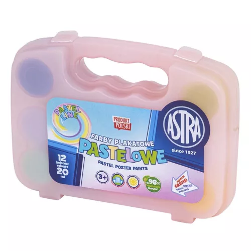 Dekorfesték ASTRA 20 ml műanyag dobozos pink-kék 12 színű