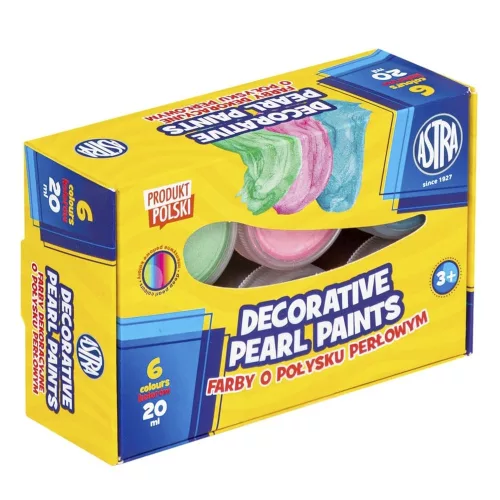 Dekorfesték ASTRA glitteres 20 ml 6 színű