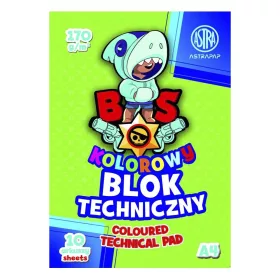   Rajzlap ASTRA PAP 170 g A/4 10 íves színes szélű Pixel és Unicorn