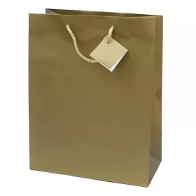   Dísztasak CREATIVE Special Simple M 18x23x10 cm egyszínű arany zsinórfüles