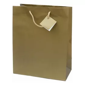   Dísztasak CREATIVE Special Simple L 26x32x12 cm egyszínű arany zsinórfüles