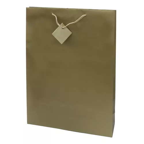 Dísztasak CREATIVE Special Simple XL 33x46x10 cm egyszínű arany zsinórfüles