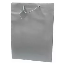   Dísztasak CREATIVE Special Simple XL 33x46x10 cm egyszínű ezüst zsinórfüles