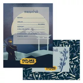   Partimeghívó ARS UNA 10 ív+10 db boríték Ninjas in the Dark