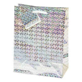   Dísztasak CREATIVE Special Hologram M 18x23x10 cm egyszínű ezüst sodort füles