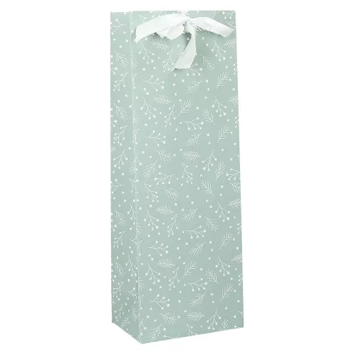 Italtasak CREATIVE Deluxe Plus  13x36x9 cm fagyöngy matt világoszöld sodort füles masnival