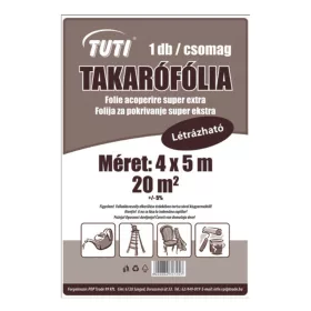 Takarófólia TUTI extra létrázható 4x5m 20 m2/csomag