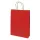 Dísztasak CREATIVE Classic Simple L 26x35x8 cm kraft egyszínű piros sodort füles