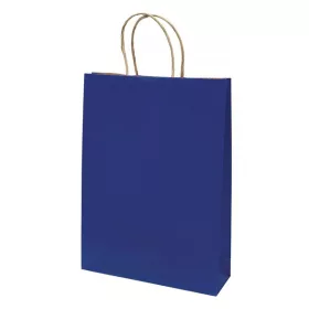   Dísztasak CREATIVE Classic Simple L 26x35x8 cm kraft egyszínű sötétkék sodort füles