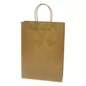   Dísztasak CREATIVE Classic Simple XL 31x42x11 cm kraft egyszínű arany sodort füles