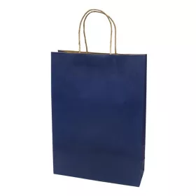   Dísztasak CREATIVE Classic Simple XL 31x42x11 cm kraft egyszínű sötétkék sodort füles