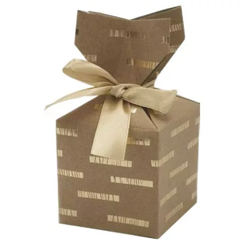 Díszdoboz CREATIVE csillagos-pöttyös 7x7 cm 2 darabos