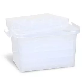   Tárolódoboz PRIMO 25,5x17x14,5 cm műanyag 4 db elválasztó tálcával