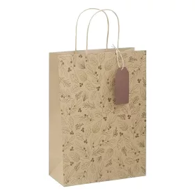   Dísztasak CREATIVE ECO Delucm x Plus cm x L 32cm x 44cm x 11 cm kraft fóliás levél mintás sodort füles