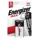 Elem ENERGIZER "Max" 9V 1 darabos