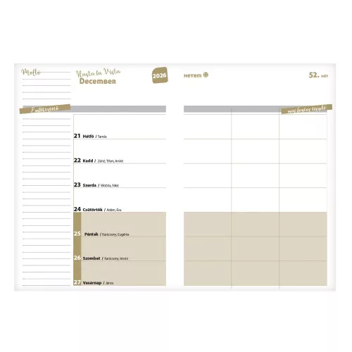 Hallgatói zsebkönyv REALSYSTEM papírborító A/5 heti face 2026-2027