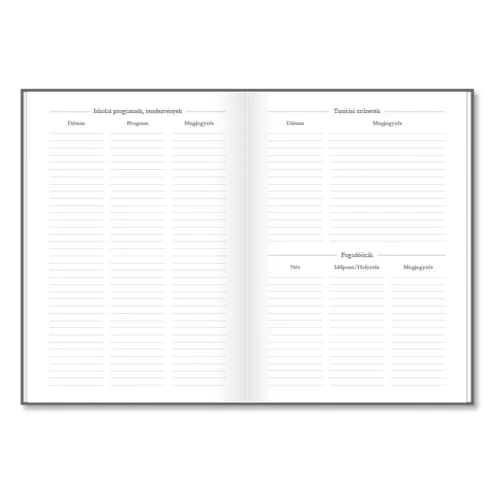 Tanári zsebkönyv PD CALENDAR papírborító A/5 Letters 2026-2027