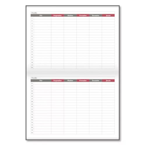 Tanári zsebkönyv PD CALENDAR papírborító A/5 Lilly 2026-2027