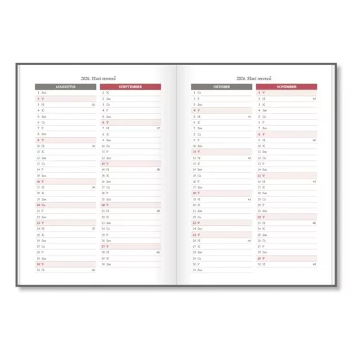 Tanári zsebkönyv PD CALENDAR papírborító A/5 Lilly 2026-2027