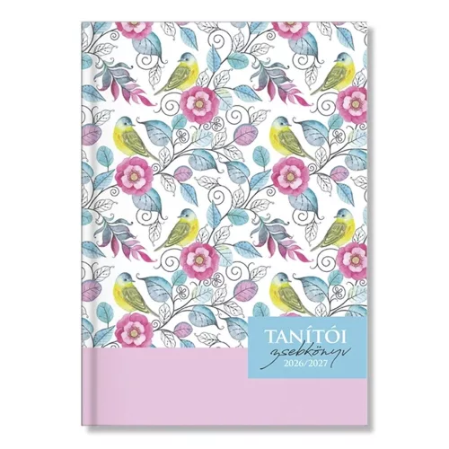 Tanítói zsebkönyv PD CALENDAR papírborító A/5 Birds 2026-2027