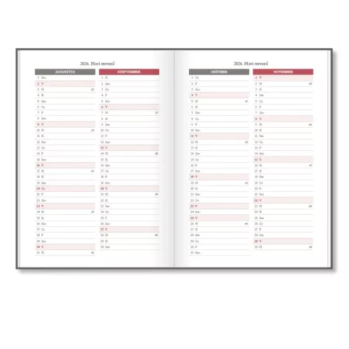 Tanítói zsebkönyv PD CALENDAR papírborító A/5 Birds 2026-2027