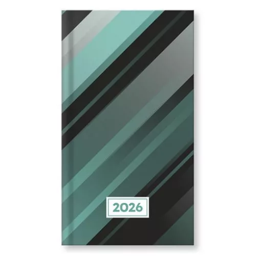 Zsebnaptár VECTRALINE álló fehér lapos vegyes mintás 2026.
