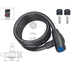 Kerékpárzár Velotech 0,8x100 cm szürke