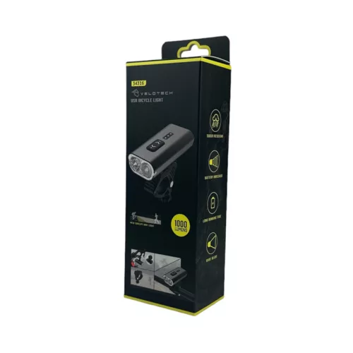 Lámpa első Velotech Pro 1000L akkumulátoros