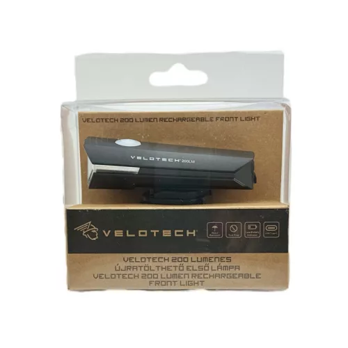 Lámpa első Velotech 200 lumen