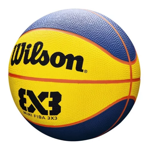 Kosárlabda Wilson FIBA 3X3 Mini gumi 3-as méret sárga-kék