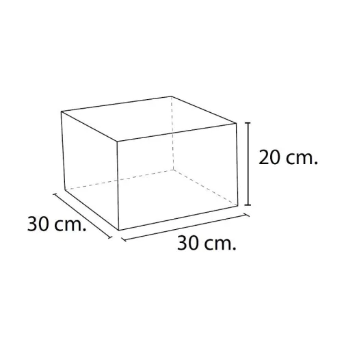 Lakkozott szivacs Amaya téglalap 30x30x20 cm