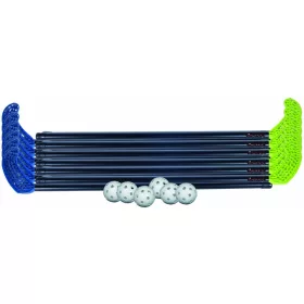 Floorball készlet műanyag 85/96 cm 2x6 ütő 6 labda
