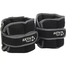   Csukló- és bokasúly Aktivsport 2x2 kg fekete-szürke, állítható