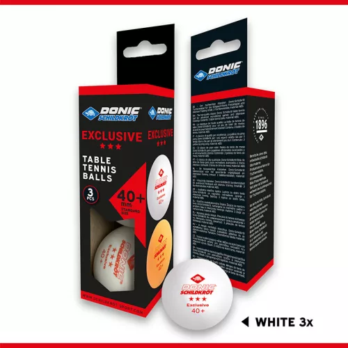 Donic Exclusive ping-pong labda 3 csillagos fehér