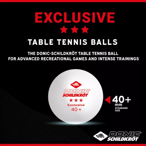 Donic Exclusive ping-pong labda 3 csillagos fehér