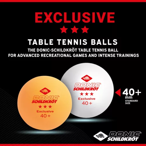 Ping-pong  labda Donic Exclusive 3 csillagos fehér-sárga