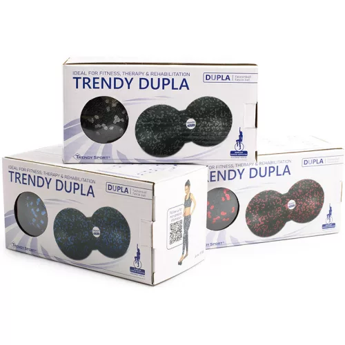 Masszírozó labda Trendy Dupla kemény fekete-szürke